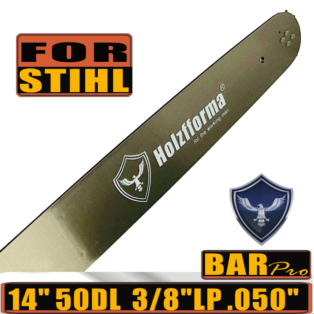Holzfforma® 14'' Guide Bar 3/8'' LP .050'' For STIHL MS170 MS180 MS181 MS190 MS191T MS192T MS200 MS200T MS210 MS211 MS230 MS250 017 018 020 021 023 MS171 MS193T MS231 MS251 025 3005-000-4809 140SDEA074 Chainsaw 50 DL