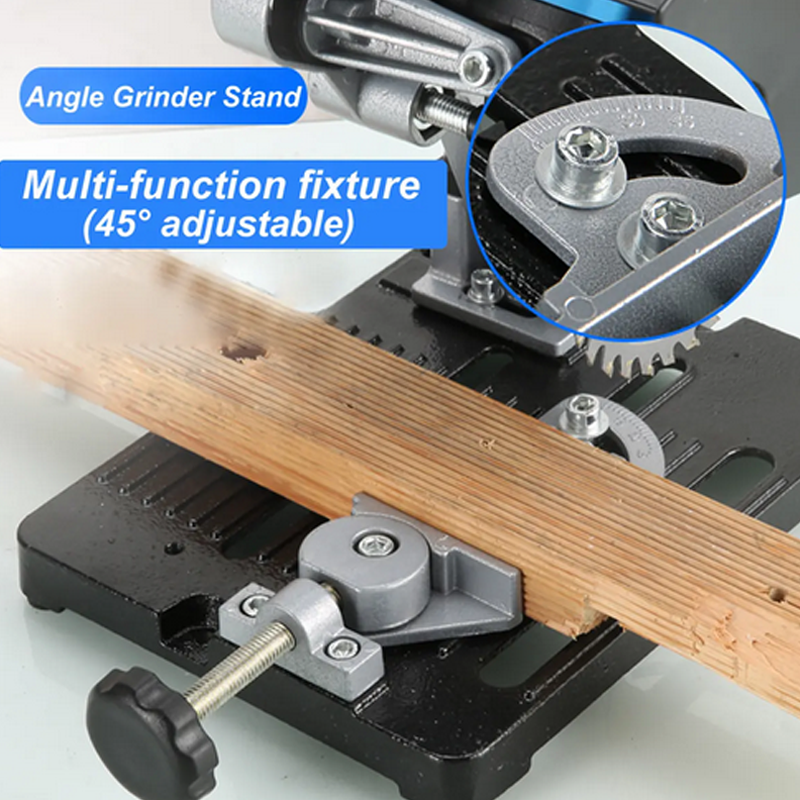 45° Angle Grinder Stand Cast Support Iron Base Adjustable Angle Bracket Holder Without Angle Grinder