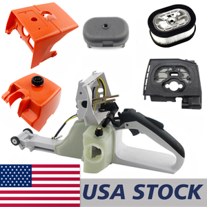 US STOCK - Rear Handle Fuel Tank Housing Shroud Top Cylinder Engine Cover Air Filter Cleaner Cover Base Baffle Combo For MS460 046 Chainsaw 2-4 Days Delivery Time Fast Shipping For US Customers Only