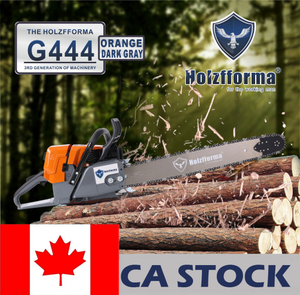 CA STOCK - 71cc Holzfforma® Orange Dark Gray G444 Gasoline Chain Saw Power Head Without Guide Bar and Chain Top Quality By Farmertec All parts are For MS440 044 Chainsaw 2-4 Days Delivery Time Fast Shipping For CA Customers Only