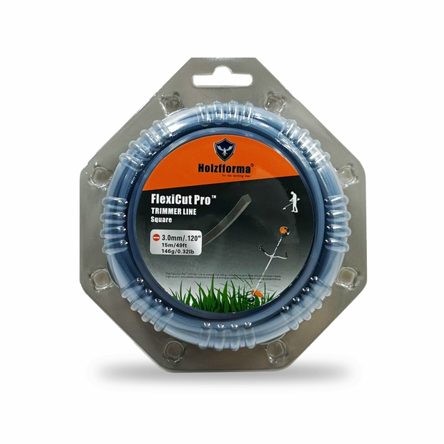 Holzfforma FlexiCut Pro™ .120'' 49FT String Trimmer Cutting Line Square Type Sharpness and Top Grade Quality