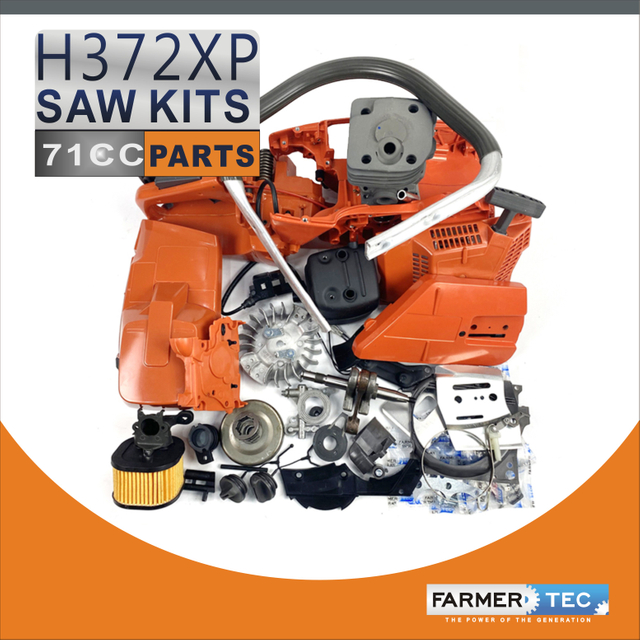 US STOCK - Complete Repair Parts For Holzfforma G372XP Husqvarna 372XP Chainsaw Crankcase Engnie Motor Cylinder Crankshaft Fuel Tank Ignition Coil Carburetor Muffler High Type Air Filter Cover 2-4 Days Delivery Time Fast Shipping For US Customers Only