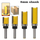 4pcs 8mm Shank Template Trim Hinge Mortising Router Bit Bearing Straight End Mill Trimmer Cleaning Flush Trim Tenon Cutter For Woodworking