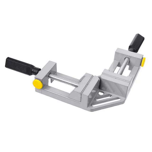 90° Right Angle Aluminum Alloy Woodworking Clamp with Double Handle Vice Holder Tools