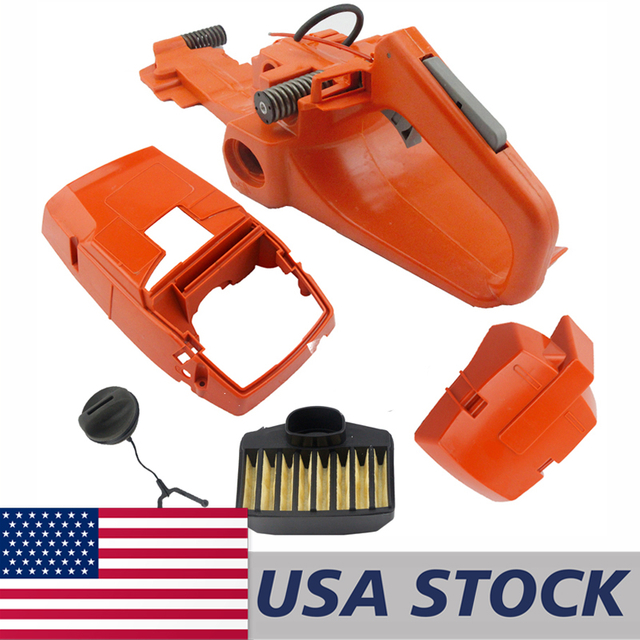 US STOCK - Rear Handle Fuel Tank Housing Oil Cap Top Shroud Engine Cylinder Cover Air Filter Cleaner Cover Combo For Husqvarna 362 365 372 372XP Chainsaw 2-4 Days Delivery Time Fast Shipping For US Customers Only