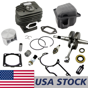 US STOCK - Big Bore 56mm Cylinder Piston Ring Kit Crankshaft Muffler Crankcase Gasket Decompression Valve Spark Plug Fuel Filter Oil Seal Combo For MS660 066 Chainsaw 2-4 Days Delivery Time Fast Shipping For US Customers Only