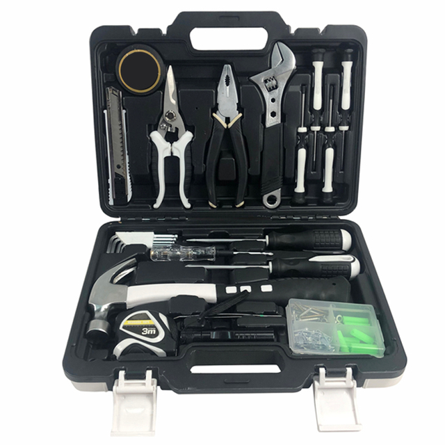 62in1 Wrench Screwdriver Shear Knife Pliers Tweezers Torch Measuring Tape Home Repair DIY Hand Tool Kit