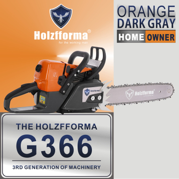 59cc Holzfforma® Orange Dark Gray G366 Gasoline Chain Saw Power Head Only Without Guide Bar and Saw Chain Parts Are For MS361 Chainsaw