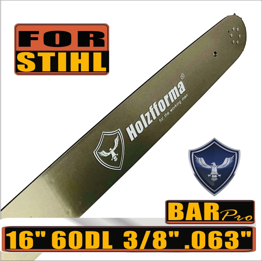 Holzfforma® 3/8\'\' .063\'\' 16inch 60 Drive Links 3003 000 5213 Guide Bar For Many Stihl Chainsaws like Stihl MS361 MS362 MS380 MS390 MS440 MS441 MS460 MS461 MS660 MS661 MS650