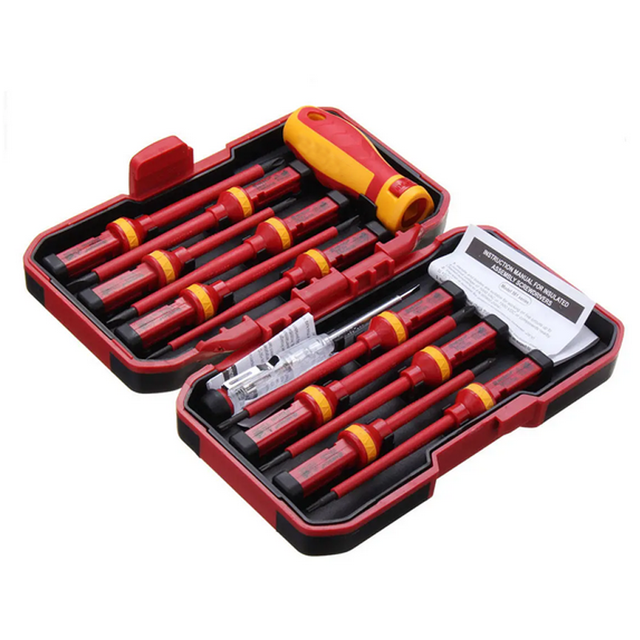 13Pcs Electronic Insulated Screwdriver Set Phillips Slotted Torx CR-V Screwdriver Repair Tools