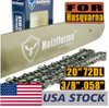 US STOCK - Holzfforma® 20 Inch Guide Bar &Saw Chain Combo 3/8 .058 72DL For Husqvarna Chainsaw 61 66 266 268 272 281 288 365 372 385 390 394 395 480 562 570 575 2-4 Days Delivery Time Fast Shipping For US Customers Only
