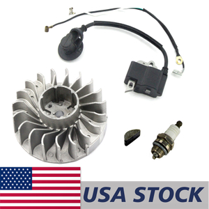 US STOCK - Ignition Coil Flywheel Spark Plug Combo For Stihl MS361 MS341 Chainsaw 2-4 Days Delivery Time Fast Shipping For US Customers Only