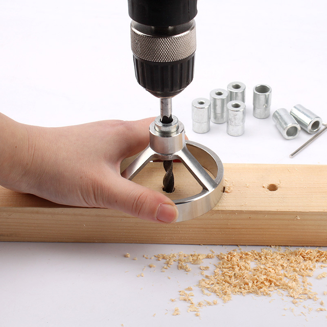 16pcs Drill Guide Hole Vertical Pocket Jig 5/6/7/8/9/10/12mm 90 Degree Drill Hole Punch Locator Kit Woodworking Tools