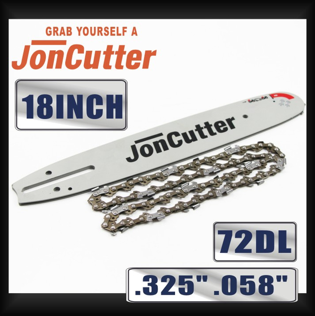 18 inch .325 .058 72DL Saw chain and Guide Bar Combo For JonCutter G4500 Chainsaw