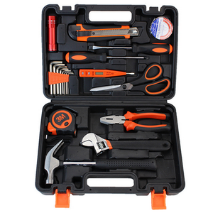 20pcs Screwdriver Measuring Insulating Tape Claw Hammer Wrench Wire-cutter Flashlight Scissor Household Combination Kit Hardware Toolbox Wide Application Hand Tool