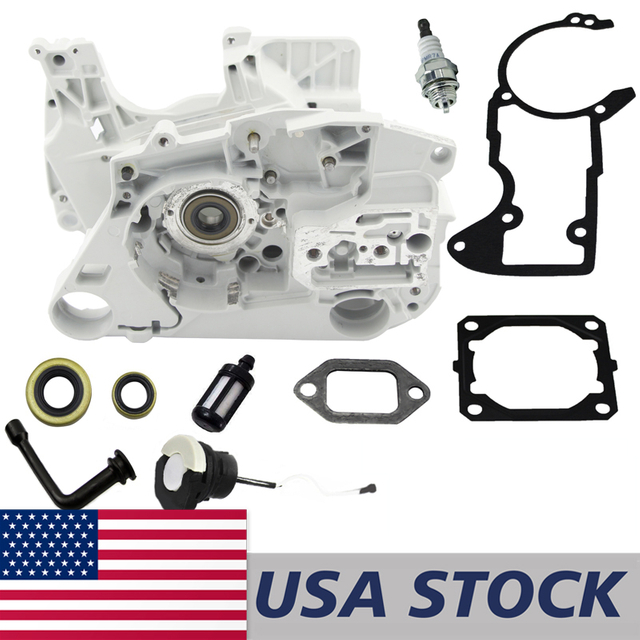 US STOCK - Crankcase Cylinder Muffler Gasket Oil Seal Fuel Oil Hose Filter Cap NGK Spark Plug Combo For MS460 046 Chainsaw 2-4 Days Delivery Time Fast Shipping For US Customers Only