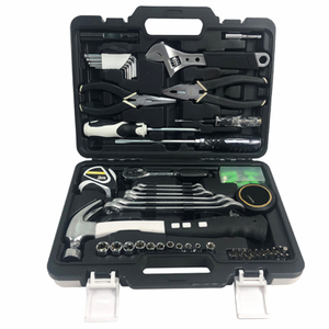 75in1 1/4'' Ratchet Wrench Screwdriver Sleeves Bits Pliers Tweezers Torch Measuring Tape Home Repair DIY Hand Tool Kit