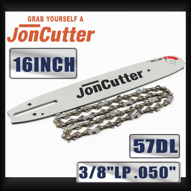16 inch 3/8 LP .050 57DL Saw chain and Guide Bar Combo For JonCutter G3800 Chainsaw