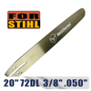 Holzfforma® 20inch 3/8 .050 72DL Guide Bar For Stihl MS360 MS361 MS362 MS380 MS390 MS440 MS441 MS460 MS461 MS660 MS661 MS650