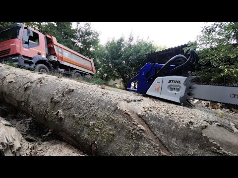 Working with the biggest chainsaw from FarmerTec - Holzfforma G888 (122cc/8.6HP)