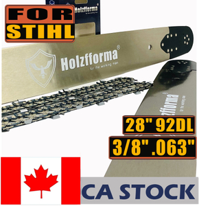 CA STOCK - Holzfforma® 28inch Guide Bar & Full Chisel Saw Chain Combo 3/8 .063 92DL For Stihl MS361 MS362 MS380 MS390 MS440 MS441 MS460 MS461 MS660 MS661 MS650 2-4 Days Delivery Time Fast Shipping For CA Customers Only