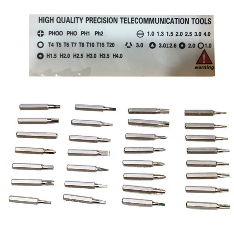 33 in 1 Precision Screwdriver Kit Slotted Torx Hex Triangle DIY Repair Tools Set