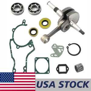 US STOCK - Cranksahft Grooved Ball Bearing Oil Seal Piston Needle Cage Oil Pump Crankcase Cylinder Muffler Gasket Combo For Stihl MS380 038 Chainsaw 2-4 Days Delivery Time Fast Shipping For US Customers Only