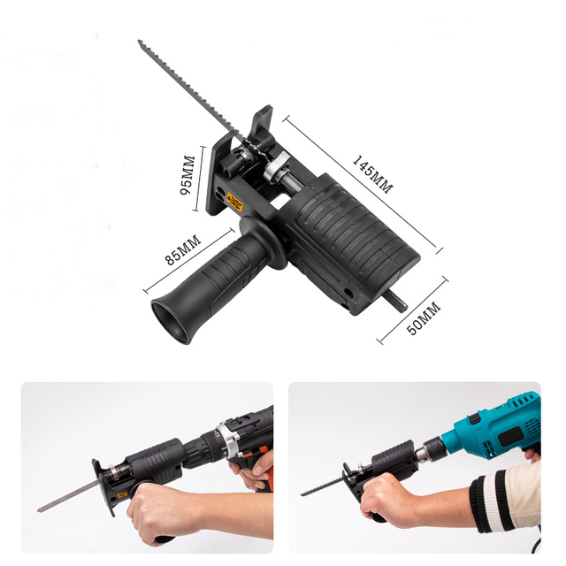 Reciprocating Saw Attachment Adapter Change Electric Drill Into Reciprocating Saw With Oil Can For Wood Metal Cutting