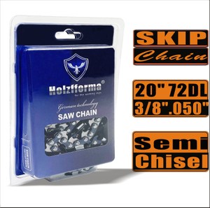 Holzfforma® Skip Chain Semi Chisel 3/8'' .050'' 20inch 72DL Chainsaw Saw Chain Top Quality German Blades and Links