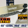 Holzfforma 48inch 404 .063 138DL Guide Bar & Saw Chain For Stihl MS880 088 070 090 084 076 075 051 050 Chainsaw