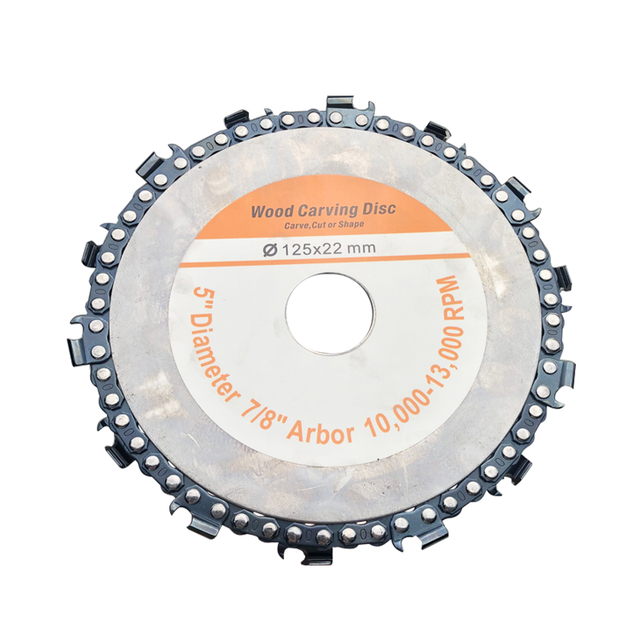 5 Inch 14 Teeth Chain Wood Carving Disc For Use With 5 inch Angle Grinders