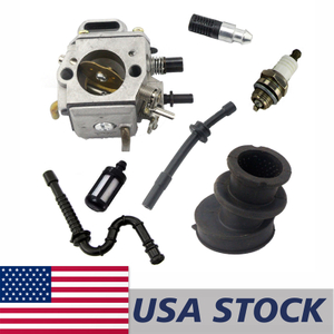 US STOCK - Carburetor Spark Plug Fuel Oil Line Hose Filter Intake Manifold Combo For Stihl MS290 029 Chainsaw 2-4 Days Delivery Time Fast Shipping For US Customers Only