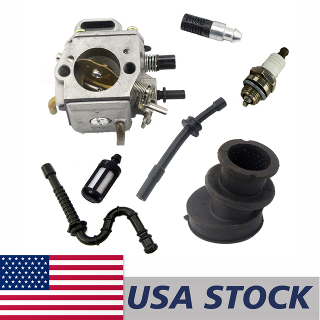 US STOCK - Carburetor Spark Plug Fuel Oil Line Hose Filter Intake Manifold Combo For Stihl MS290 029 Chainsaw 2-4 Days Delivery Time Fast Shipping For US Customers Only