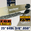 US STOCK - Holzfforma® Pro 24 or 25inch 3/8 .050 84DL Guide Bar & Full Chisel Saw Chain Combo For Stihl Chainsaw MS360 MS361 MS362 MS380 MS390 MS440 MS441 MS460 MS461 MS660 MS661 MS650 2-4 Days Delivery Time Fast Shipping For US Customers Only