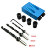 7PCS/14PCS/28PCS 15° Pocket Hole Screw Jig with Dowel Drill Carpenters Joinery Kit Woodworking Guides Wood Joint Tool