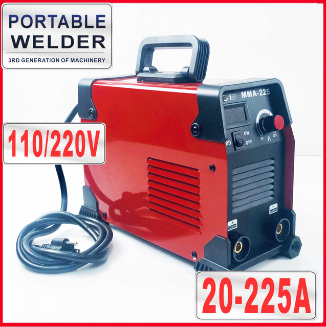 110V/220V MMA-225 Portable Digital Welder Stick Welding Machine German IGBT High Quality US Plug