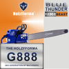 US STOCK - 122cc Holzfforma® Blue Thunder G888 Gasoline Chain Saw Power Head Without Guide Bar and Chain Produced By Farmertec All parts are Compatible With MS880 088 Chainsaw 2-4 Days Delivery Time Fast Shipping For US Customers Only