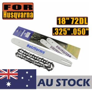 AU STOCK only to AU ADDRESS - Holzfforma® 18Inch Guide Bar &Saw Chain Combo .325 .050 72DL For Husqvarna 36 41 50 51 55 336 340 345 350 351 353 346xp 435 440 445 450 455 460 Poulan 2-4 Days Delivery Time Fast Shipping For AU Customers Only