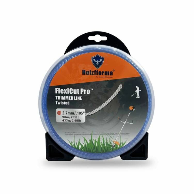 Holzfforma FlexiCut Pro™ .105'' 295FT String Trimmer Cutting Line Twisted Type Durability Sharpness Low Noise and Top Grade Quality