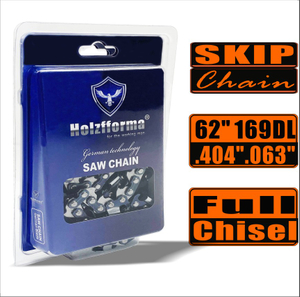 Holzfforma® 62 Inch .404” .063“ 169DL Full Chisel Skip Saw Chain For Holzfforma bar 62inch HF40062 and STL MS880 088 070 090 084 076 075 051 050