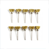 10pcs 3mm Shank Brass Wire Wheel Brush For Rotary Tool Accessories Abrasive Tool