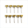 10pcs 3mm Shank Brass Wire Wheel Brush For Rotary Tool Accessories Abrasive Tool