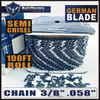 Holzfforma® 100FT Roll 3/8” .058\'\' Semi Chisel Saw Chain With 40 Sets Matched Connecting links and 25 Boxes