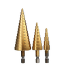 3pcs 4-12/4-20/4-32mm HSS Titanium Step Cone Drill Bit Hex Shank Hole Cutter