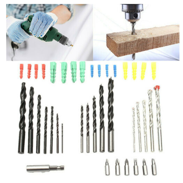 300pcs 2-10mm HSS Twist Drill Bit Set Expansion Screws Wood Working Tool