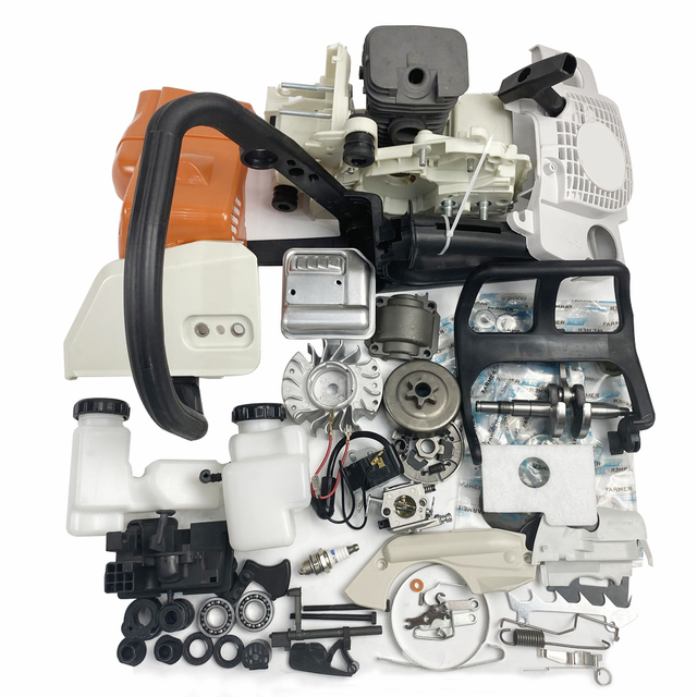Complete Repair Parts For Holzfforma G180 STIHL MS180 018 Chainsaw Engine Motor Crankcase Crankshaft Carburetor Fuel Tank Cylinder Piston Ignition Coil