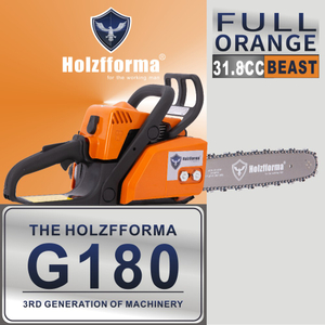 31.8cc Holzfforma® G180 Gasoline Chain Saw Power Head Orange Color Only Without Guide Bar and Saw Chain All Parts Are For MS180 018 Chainsaw