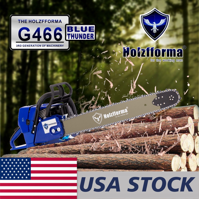 US STOCK - 76.5cc Holzfforma® Blue Thunder G466 Gasoline Chain Saw Power Head Without Guide Bar and Chain All parts are For MS460 046 Chainsaw 2-4 Days Delivery Time Fast Shipping For US Customers Only