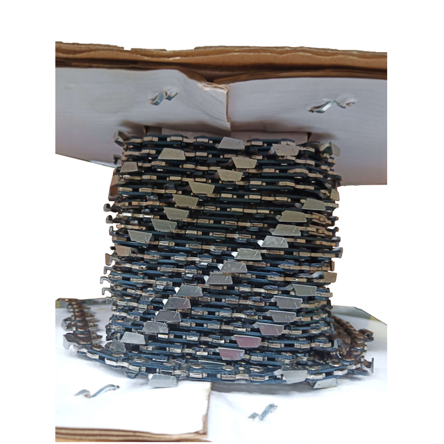 Holzfforma® 25FT Roll Full Chisel Saw Chain .3/8'' LP Pitch .050'' Gauge For Stihl Dolmar Echo McCulloch Homelite Jonsered Shindaiwa Makita Tanaka Efco Oleo Mac Oregon Carlton Chainsaw With 10PCS Matched Connecting links and 6 Boxes