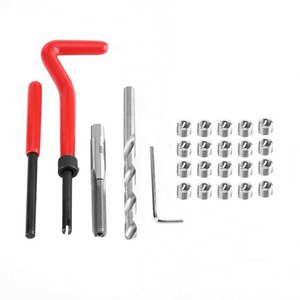 25PCS M6 x 1.0 Helicoil Restoring Thread Repair Tools Wire Insert Kit Compatible Hand Repairing Tool